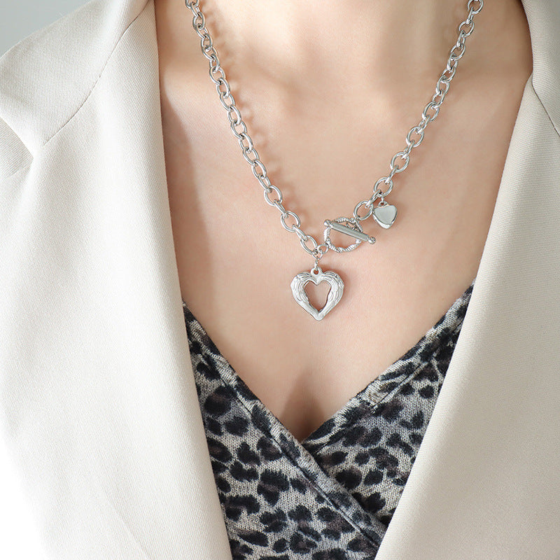 Titanium Steel Heart Pendant Necklace Titanium Steel Heart Pendant Necklace